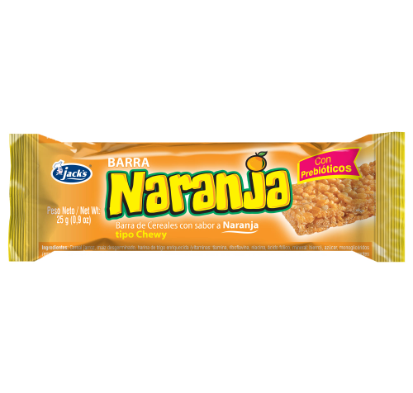 Barra Cereal Naranja Jacks 25g