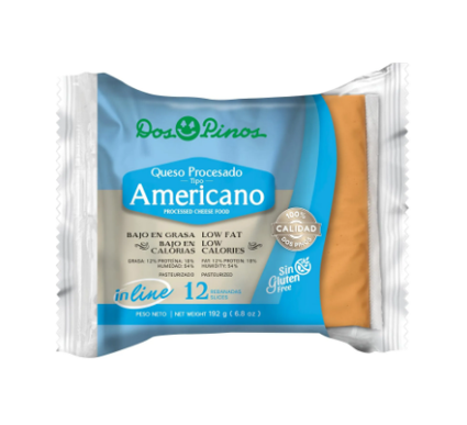 Queso proced. in line Dos Pinos 12 uni 192g