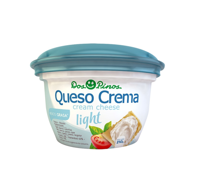 Queso crema light Dos pinos 210g taza