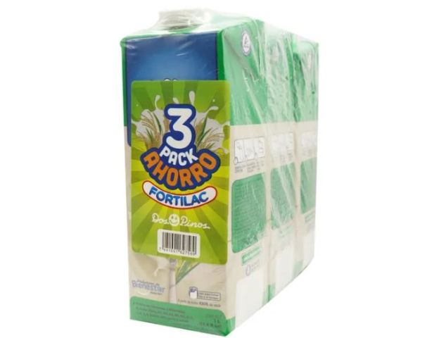 Leche Fortilac Dos Pinos 1L, 3Pack