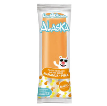 Paleta alaska naranja piña 75G