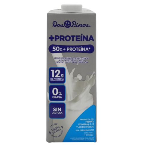 Leche Descremada Deslactosada 12g Proteina Dos Pinos 946 ml TB