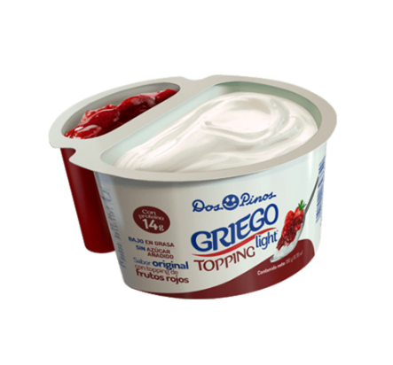Yogurt Griego Ligth Con topping Frutos Rojos 190g