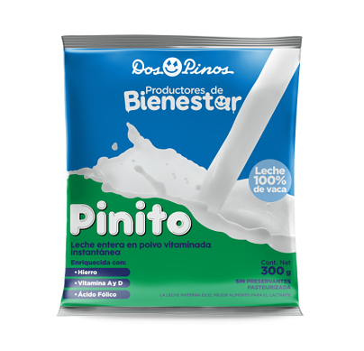 Leche en polvo entera enriquecida Pinito 300g