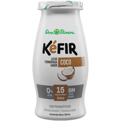 Kéfir sabor Coco, Marca Dos Pinos, 100ml
