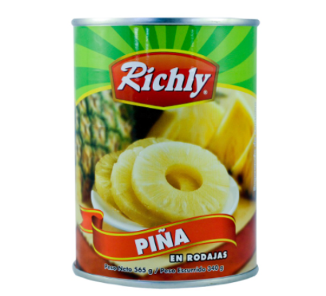 Piña Richly Rodajas 565g