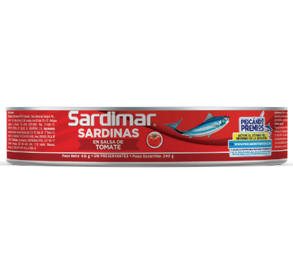 Sardinas salsa de tomate ovalada Sardimar 415g