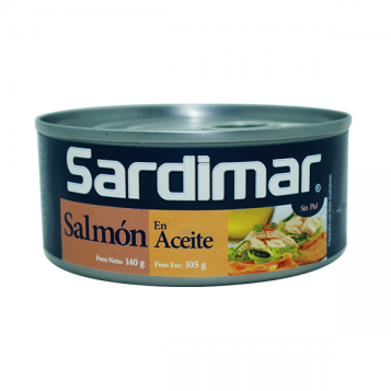 Salmón Con Aceite, Marca Sardimar, 140g