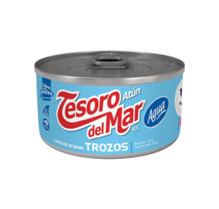Atun en trozos en agua Tesoro del Mar 140g