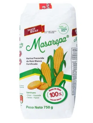 Harina de Maíz Blanco Precocida Masarepa Instamasa 750g
