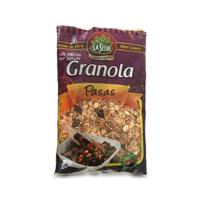 Granola con pasas, Marca La Selva, Empaque 1 kg
