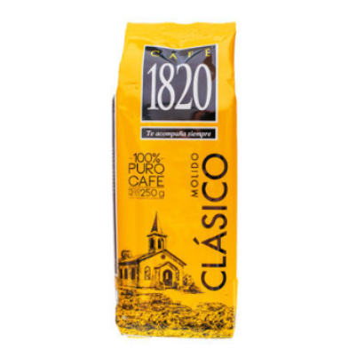 Café puro molido, Marca 1820, Bolsa 250 g