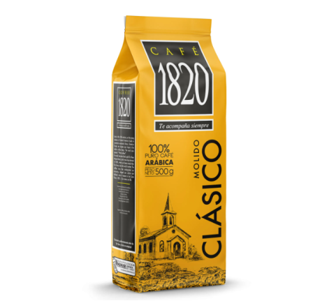 Café puro molido, Marca 1820, Bolsa de 500 g