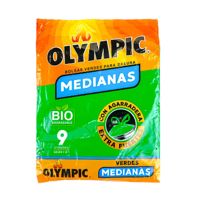 Bolsa P/ Basura  Verde Mediana Olympic 9U