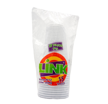 Vaso Desechable link #12 15 vasos