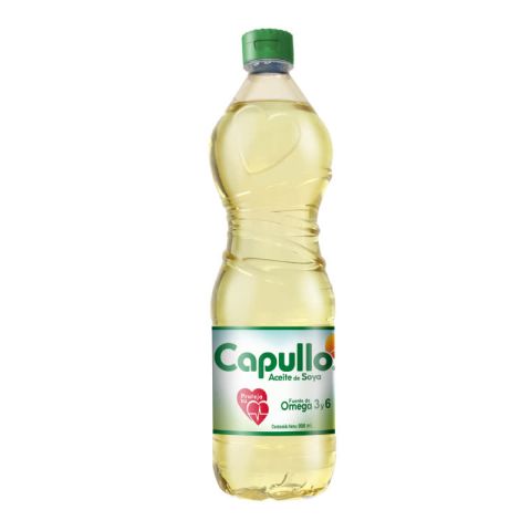 Aceite vegetal de soya marca Capullo bot 900 mL