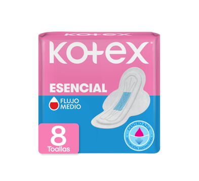 Toallas Kotex Esencial, 8 Unidades