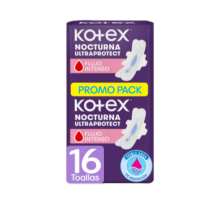 Toallas Nocturnas Kotex C/A 16 PAGUE 12 LLEVE 16