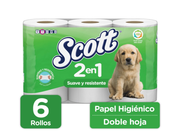 Papel Higienico Scott Jumbo Verde 6 rollos