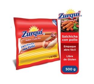 Salchicha de pollo zurqui 500gr