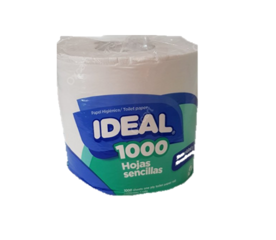 Papel Higienico Ideal 1000 hojas 1 Rollo
