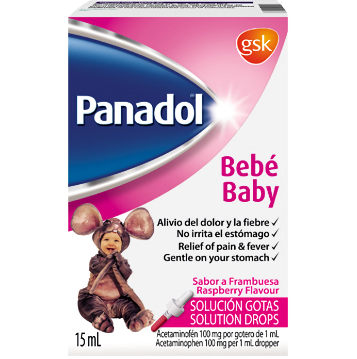 Panadol niños frasco gotas 15ml  1-24 meses