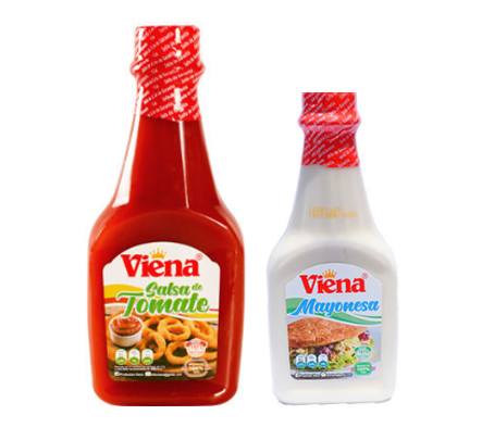 Salsa Tomate viena 410gr + mayonesa viena 375gr