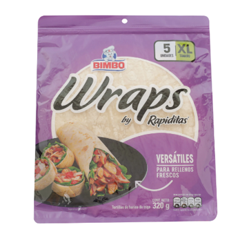 Tortilla de Harina Rapiditas Wrap Bimbo 5unid 320g
