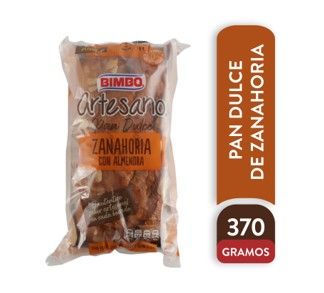 Pan Dulce de Zanahoria con Almendra, Marca Bimbo, 370g