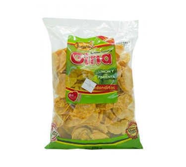 Tortilla tostada redondita Limón, Gina 250g