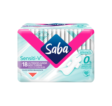 Toallas Femeninas Sensiti V Ultradelgada + Protector Saba