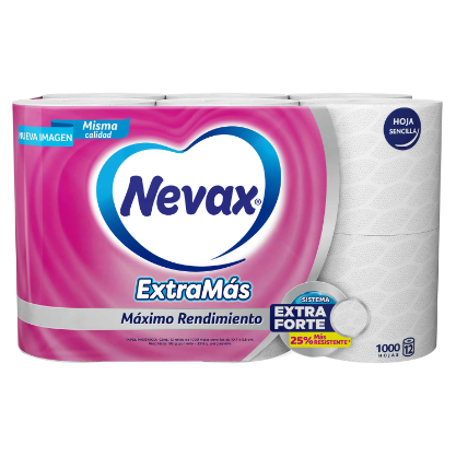 Papel Higienico Nevax 1000 hojas Extramas 1x12