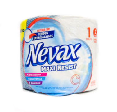Papel Higiénico Maxi Resis Nevax 450 h Rollo unit