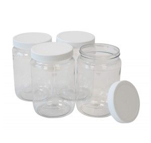 Tarro Plástico Redondo Transparente 1L