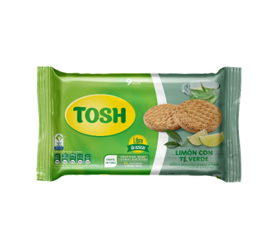 Galleta Tosh Limon con Te Verde X9  202,5 g