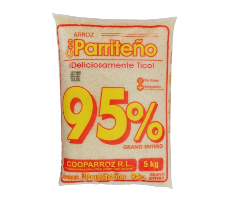 Arroz 95% Marca Cooparriteño 5Kg Producto Nacional