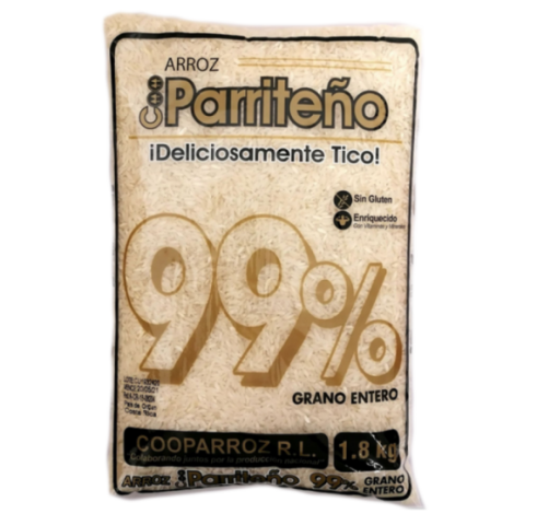 Arroz 99% Marca Cooparriteño  Bolsa 1.8kg