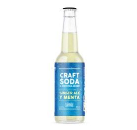 Soda Craft Ginger Ale y Menta, Marca San Roque, 355ml