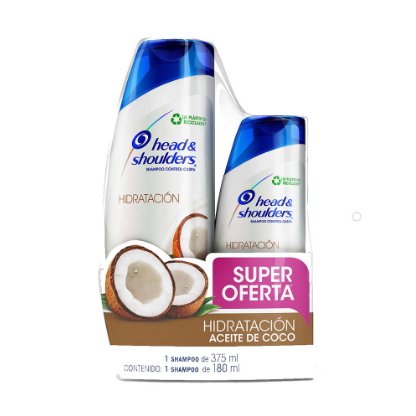 2Pack Shampo Head&Shoulder Coco 375 mL+180 ML