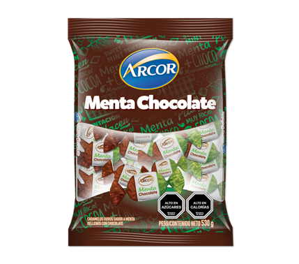 Confite Menta Relleno de Chocolate Arcor 400g