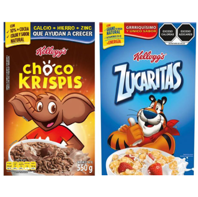 Cereal 2 pack Choco Krispis+Zucaritas 550gr