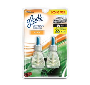 Aromatizante para auto Nitro Glade2  rep 7 mL c/u