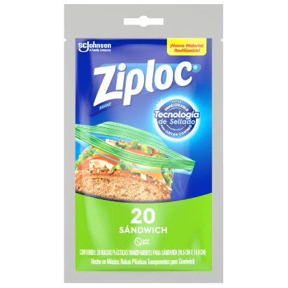 BOLSA ZIPLOC SANDWICH  ECONO 20U 12S