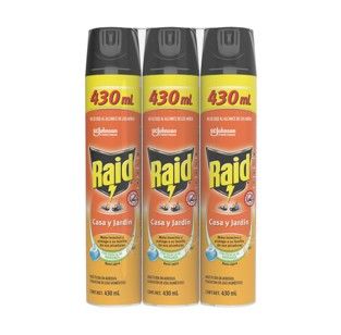 Raid Insecticida Naranja 3 Unidades / 430 ml