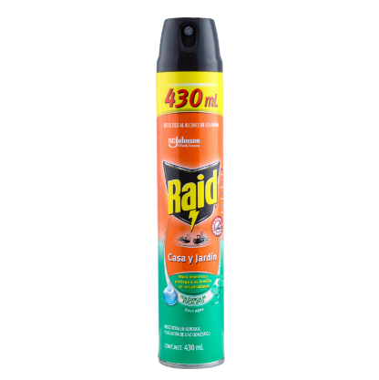 Insecticida Raid casa y jardín Con Eucalipto 430ml