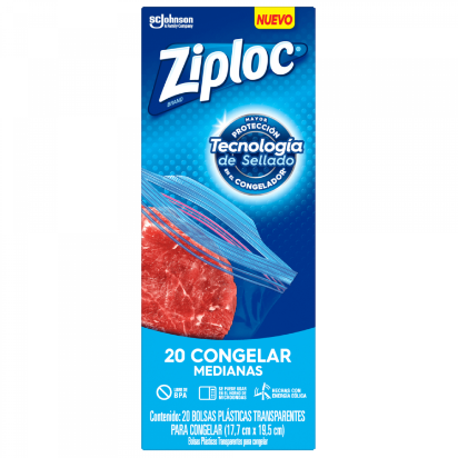 Bolsa Ziploc Congelar med 1/4