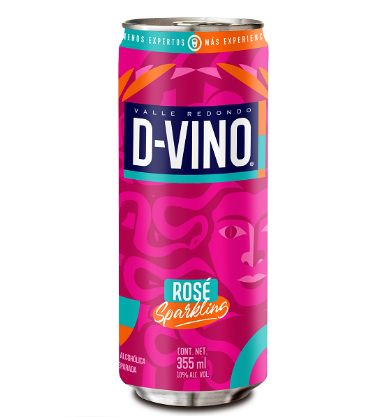 VINO SPARKLING ROSADO DVINO LATA 355 ML
