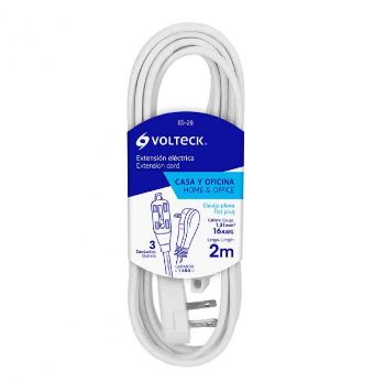 Extensión Electrica Blanca ED -2B Volteck 2 Metros