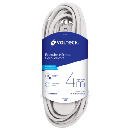 Extensión electrica Blanca ED-4B Volteck 4m