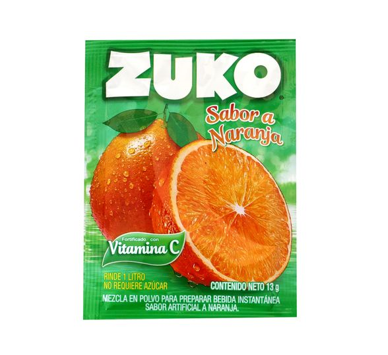 Bebida en Polvo Zuko Sabor Naranja, 13g